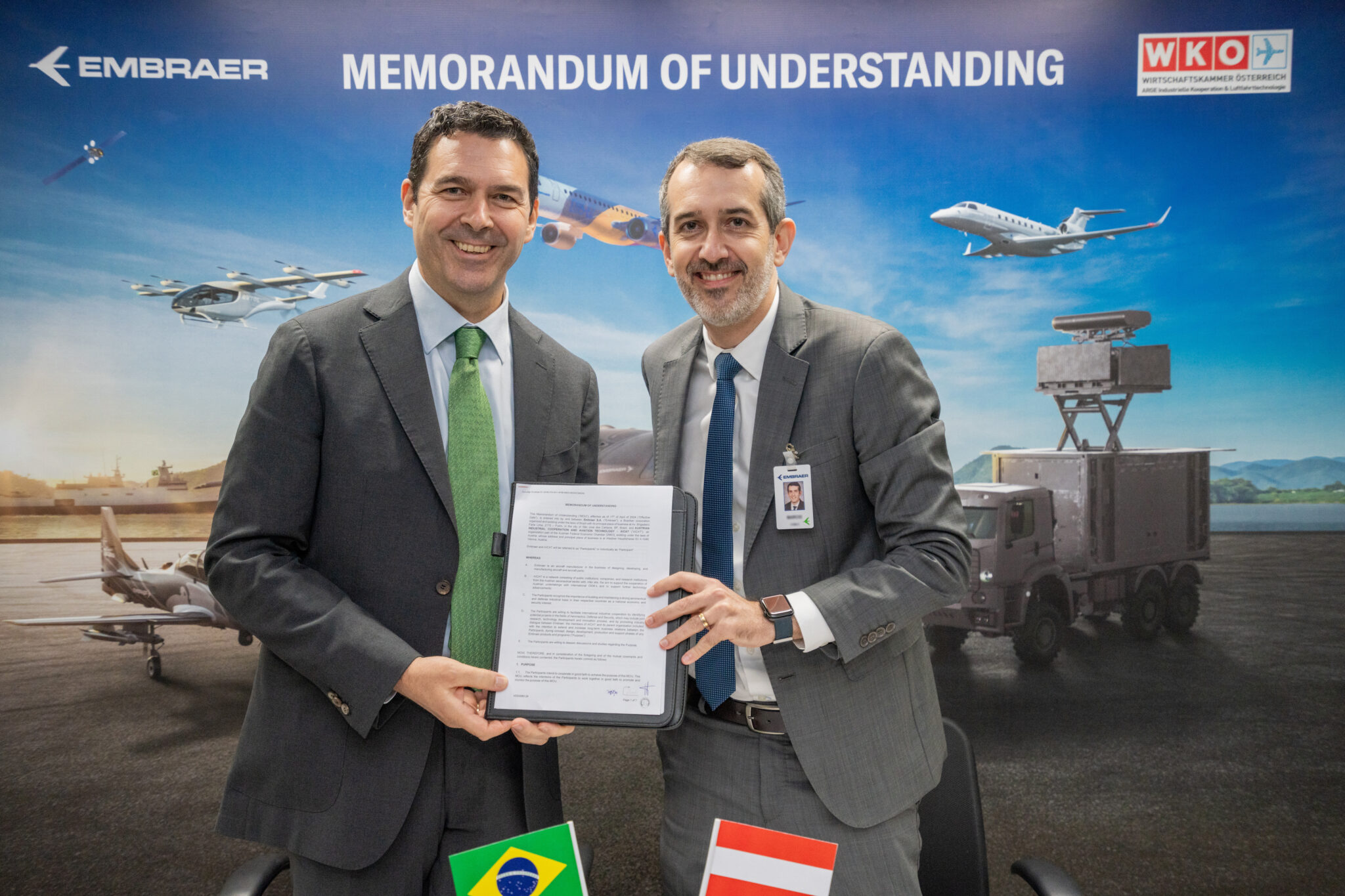 Embraer signs MoU with AICAT to spice up cooperation with Austrian Aerospace
